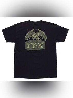 Vintage Stone Brewing Ruination IPA T-Shirt Mens XL Black Graphic Tee Gargoyle